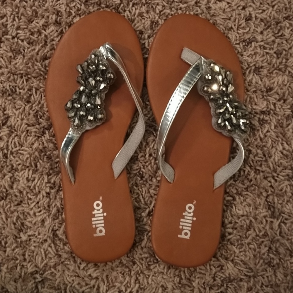 Silver sandals